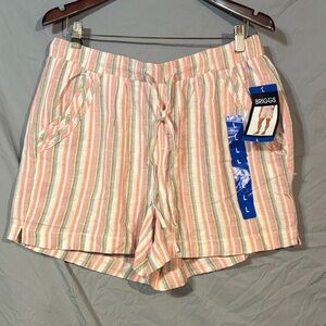 Briggs New York Women's Multicolor Striped Shorts NWT